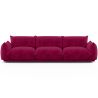 Buy 3-Seater Sofa - Velvet Upholstery - Urana Wine 61013 in the United Kingdom