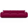 Buy 3-Seater Sofa - Velvet Upholstery - Urana Wine 61013 in the United Kingdom