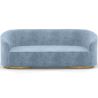 Buy 3/4-Seater Velvet Upholstered Sofa - Treya Light blue 60648 at MyFaktory