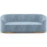 Buy 3/4-Seater Velvet Upholstered Sofa - Treya Light blue 60648 at MyFaktory