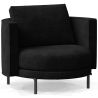 Buy Design Armchair - Velvet Upholstery - Nagar Black 60687 - in the UK