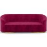 Buy 3/4-Seater Velvet Upholstered Sofa - Treya Wine 60648 in the United Kingdom