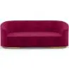 Buy 3/4-Seater Velvet Upholstered Sofa - Treya Wine 60648 in the United Kingdom