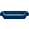 Buy Velvet Upholstered Sofa - 3/4 seats - Lumun Dark blue 60640 - in the UK