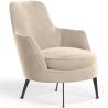 Buy Contemporary Style Upholstered Velvet Design Armchair - Saqua White 61046 - in the UK