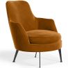 Buy Contemporary Style Upholstered Velvet Design Armchair - Saqua Mustard 61046 in the United Kingdom