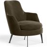 Buy Contemporary Style Upholstered Velvet Design Armchair - Saqua Taupe 61046 with a guarantee