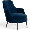 Buy Contemporary Style Upholstered Velvet Design Armchair - Saqua Dark blue 61046 at MyFaktory