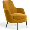 Buy Contemporary Style Upholstered Velvet Design Armchair - Saqua Yellow 61046 in the United Kingdom