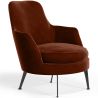 Buy Contemporary Style Upholstered Velvet Design Armchair - Saqua Chocolate 61046 home delivery