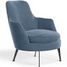 Buy Contemporary Style Upholstered Velvet Design Armchair - Saqua Light blue 61046 - prices