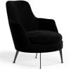 Buy Contemporary Style Upholstered Velvet Design Armchair - Saqua Black 61046 at MyFaktory