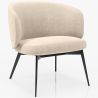 Buy Curved Design Upholstered Armchair Contemporary Style - Opreh White 61100 in the United Kingdom