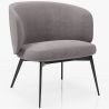 Buy Curved Design Upholstered Armchair Contemporary Style - Opreh Dark grey 61100 - in the UK