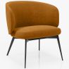 Buy Curved Design Upholstered Armchair Contemporary Style - Opreh Mustard 61100 - in the UK