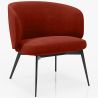 Buy Curved Design Upholstered Armchair Contemporary Style - Opreh Red 61100 at MyFaktory