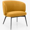 Buy Curved Design Upholstered Armchair Contemporary Style - Opreh Yellow 61100 - in the UK