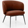 Buy Curved Design Upholstered Armchair Contemporary Style - Opreh Chocolate 61100 with a guarantee