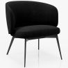 Buy Curved Design Upholstered Armchair Contemporary Style - Opreh Black 61100 - prices