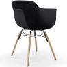 Buy Dining Chair Scandinavian Design - Wooden Legs - Skandiva Black 61552 - prices