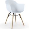 Buy Dining Chair Scandinavian Design - Wooden Legs - Skandiva White 61552 - in the UK