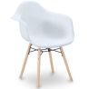 Buy Dining Chair Scandinavian Design - Wooden Legs - Skandiva White 61552 - in the UK