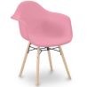 Buy Dining Chair Scandinavian Design - Wooden Legs - Skandiva Pink 61552 in the United Kingdom