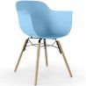 Buy Dining Chair Scandinavian Design - Wooden Legs - Skandiva Light blue 61552 - in the UK