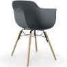 Buy Dining Chair Scandinavian Design - Wooden Legs - Skandiva Dark grey 61552 with a guarantee