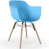 Buy Dining Chair Scandinavian Design - Wooden Legs - Skandiva Blue 61552 in the United Kingdom