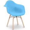 Buy Dining Chair Scandinavian Design - Wooden Legs - Skandiva Blue 61552 in the United Kingdom