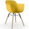 Buy Dining Chair Scandinavian Design - Wooden Legs - Skandiva Pastel yellow 61552 at MyFaktory