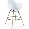 Buy Bar Stool Scandinavian Design - Wooden Legs - Skandiva White 61553 - in the UK