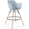 Buy Bar Stool Scandinavian Design - Wooden Legs - Skandiva Light grey 61553 at MyFaktory