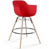 Buy Bar Stool Scandinavian Design - Wooden Legs - Skandiva Red 61553 in the United Kingdom