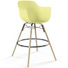 Buy Bar Stool Scandinavian Design - Wooden Legs - Skandiva Pastel yellow 61553 in the United Kingdom