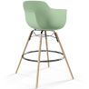 Buy Bar Stool Scandinavian Design - Wooden Legs - Skandiva Pastel green 61553 home delivery