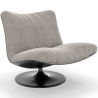 Buy Upholstered Armchair with Curved Design, Contemporary Style - Tulip Light grey 61545 at MyFaktory