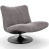 Buy Upholstered Armchair with Curved Design, Contemporary Style - Tulip Dark grey 61545 - prices