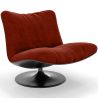 Buy Upholstered Armchair with Curved Design, Contemporary Style - Tulip Red 61545 home delivery