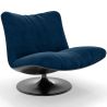 Buy Upholstered Armchair with Curved Design, Contemporary Style - Tulip Dark blue 61545 in the United Kingdom