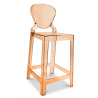 Buy Bar stool with backrest Victoire - 75cm - Design Transparent Orange transparent 58924 home delivery