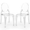 Buy Pack of 2 Dining Chairs Transparent - Victoria Ghost Style Transparent 61554 - in the UK