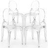 Buy Pack of 4 Dining Chairs Transparent - Victoria Ghost Style Transparent 61555 - in the UK