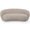 Buy Curved Contemporary Style Design Sofa Upholstered in Chenille - Onda Beige 61557 - in the UK