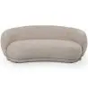 Buy Curved Contemporary Style Design Sofa Upholstered in Chenille - Onda Beige 61557 - in the UK