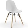 Buy Dining Chair - Scandinavian Design - Wooden Legs - Lumi White 61559 - in the UK