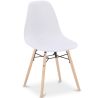 Buy Dining Chair - Scandinavian Design - Wooden Legs - Lumi White 61559 - in the UK