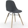 Buy Dining Chair - Scandinavian Design - Wooden Legs - Lumi Dark grey 61559 - in the UK