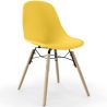 Buy Dining Chair - Scandinavian Design - Wooden Legs - Lumi Yellow 61559 in the United Kingdom